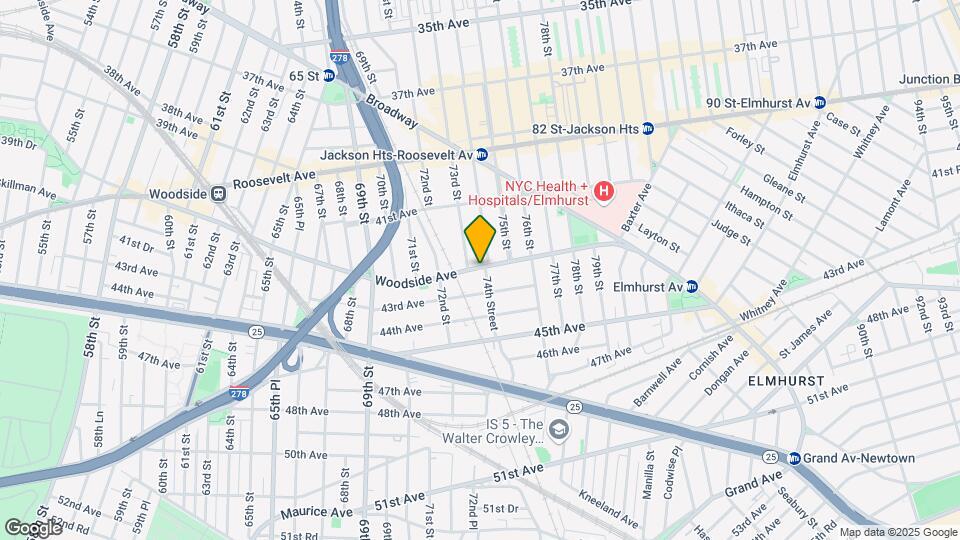 7302 Woodside Ave Map and Location Details