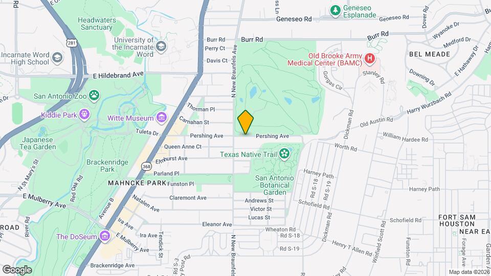 422 Pershing Ave Map and Location Details