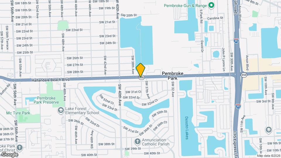 3740 W. Hallandale Beach Blvd. Mapa y Detalles de la Ubicación