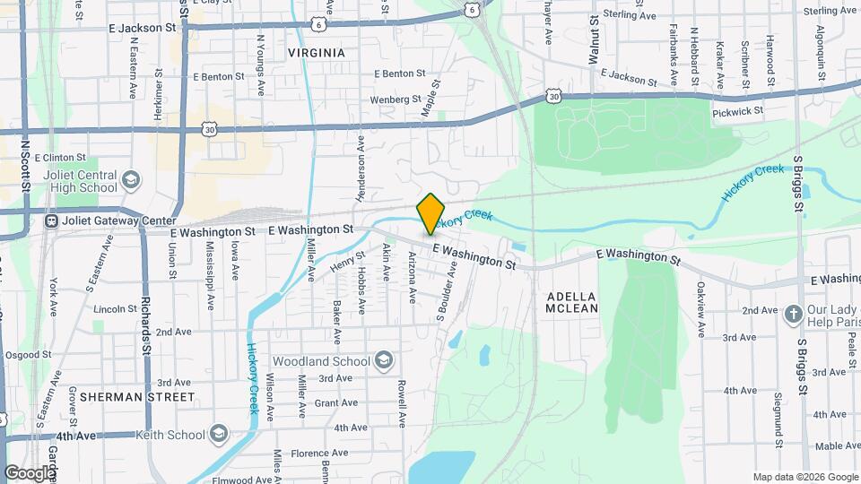 809 E Washington St Map and Location Details