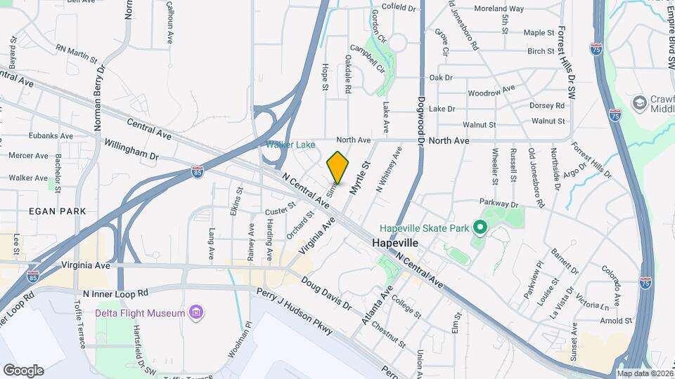 3338 Sims St Map and Location Details