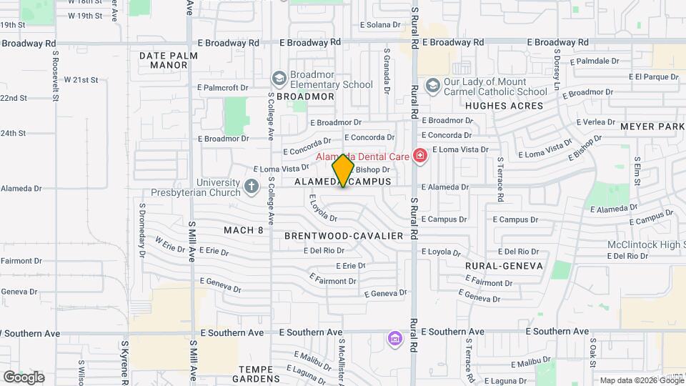 501 E Alameda Dr Map and Location Details