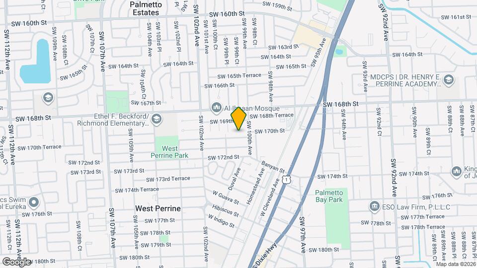 10035 SW 170th Terrace Map and Location Details