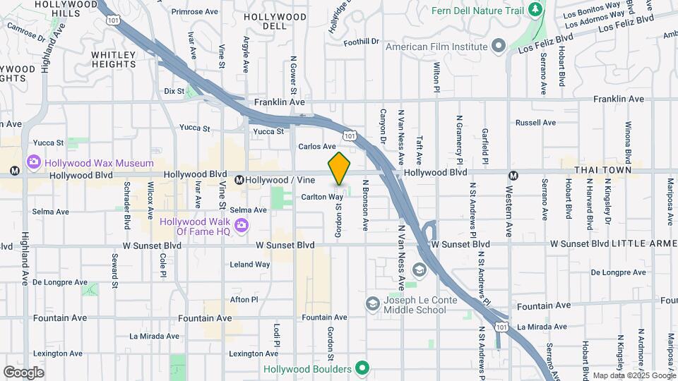 5947 Carlton Way Mapa y Detalles de la Ubicación