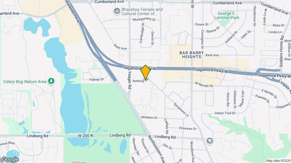 1117 Anthrop Dr, Unit 8 Map and Location Details