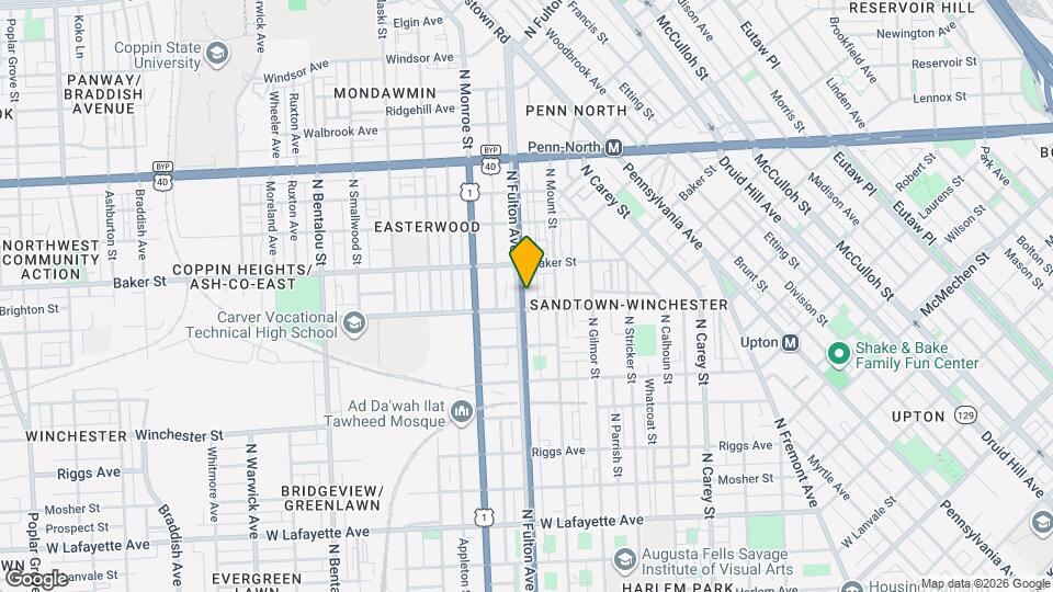 1517 N Fulton Ave Map and Location Details