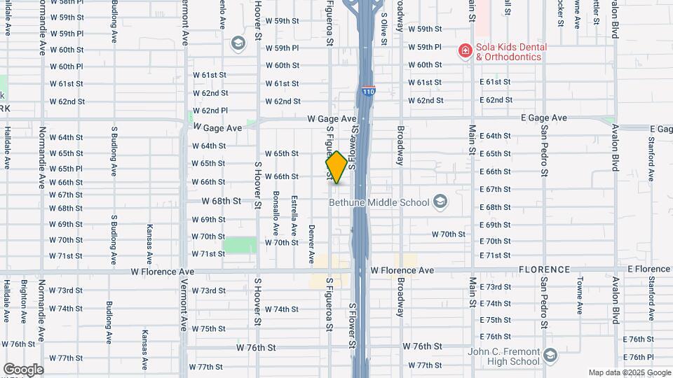 452 W 67th St Map and Location Details