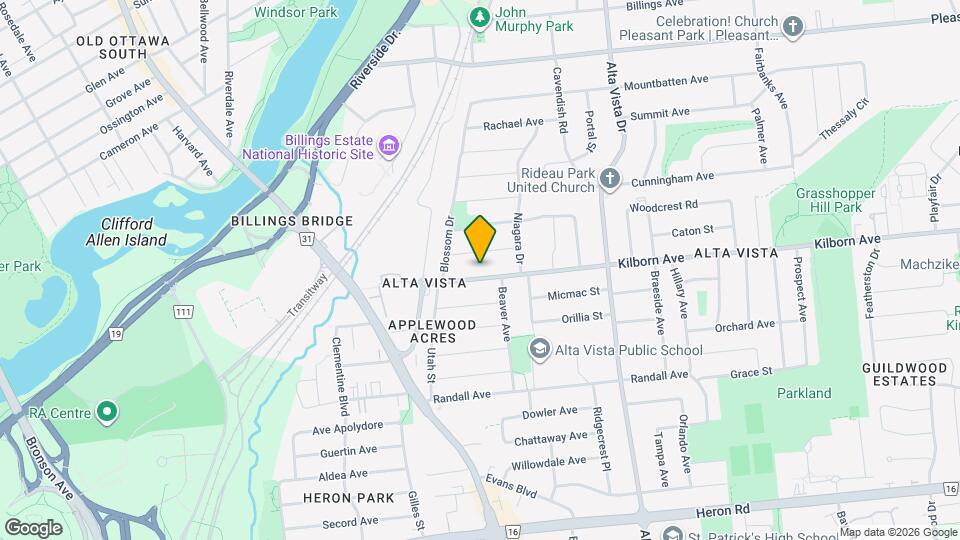 1315 Kilborn Ave Map and Location Details