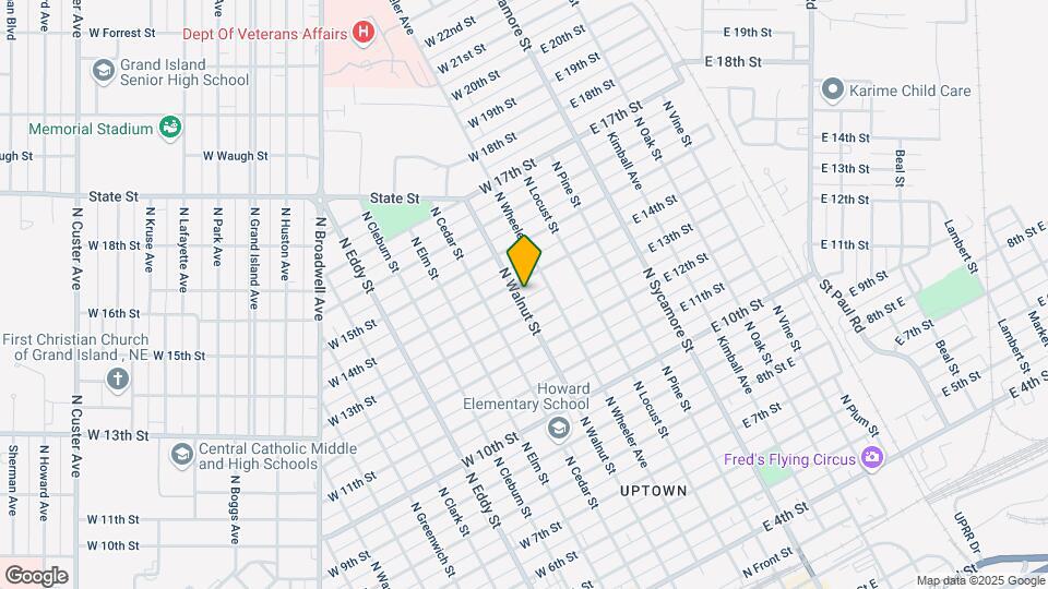 1313 N Walnut St Map and Location Details