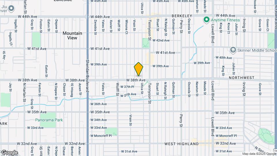 4561 W 38th Ave Map and Location Details