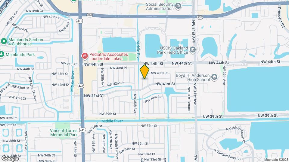 4180 NW 34th Way Map and Location Details