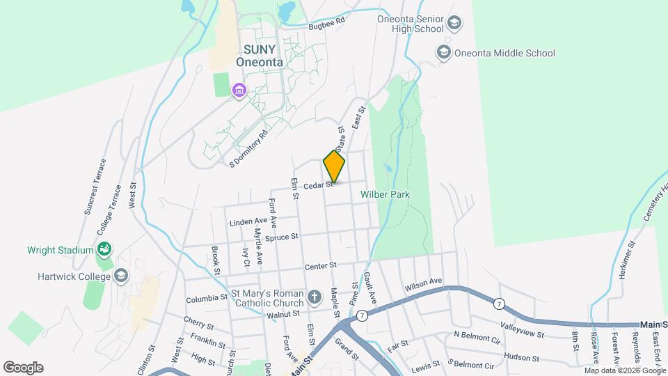 38 Cedar St Map and Location Details