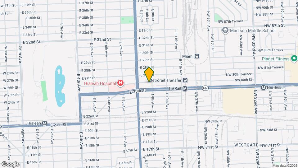 880 E 26th St Map and Location Details