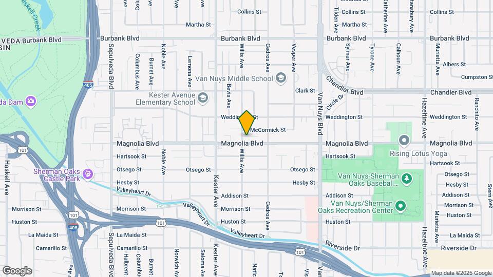 14749 Magnolia Blvd Map and Location Details