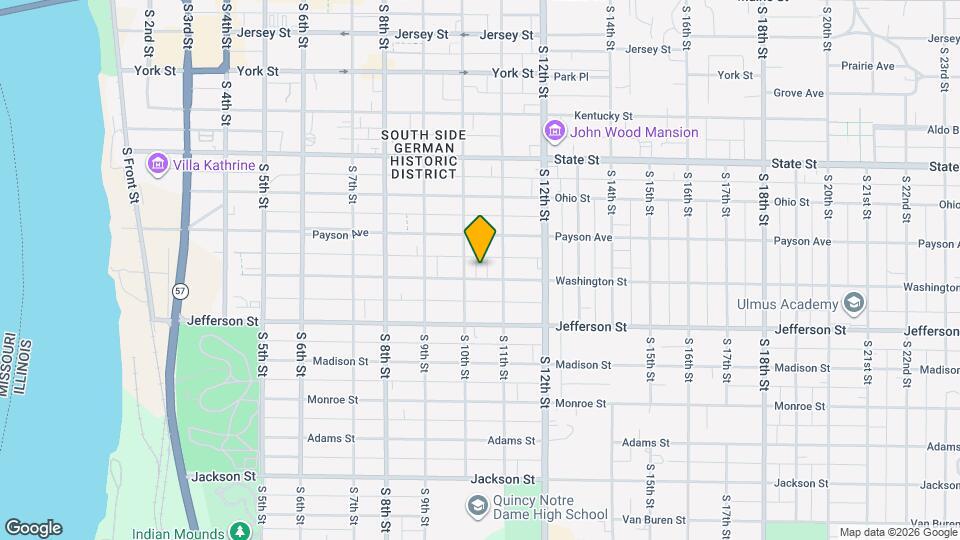 1019 Washington St Map and Location Details