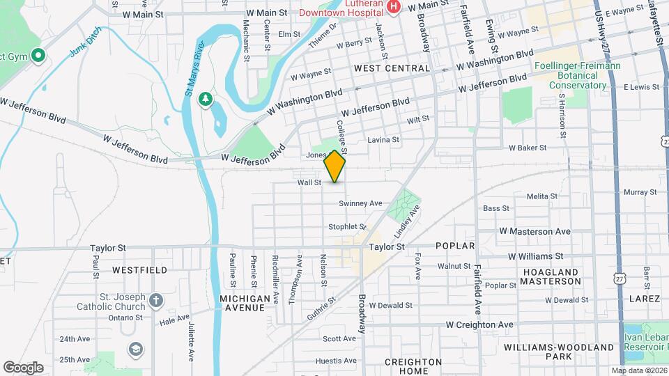 1221 Wall St Map and Location Details