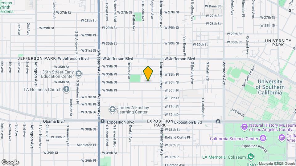 1462 W 36th St Map and Location Details