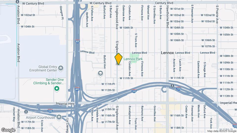 10928 S Inglewood Ave, Unit 303 Map and Location Details