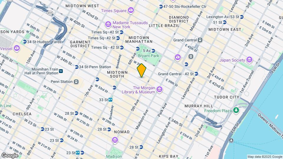 5 W 37th St Map and Location Details
