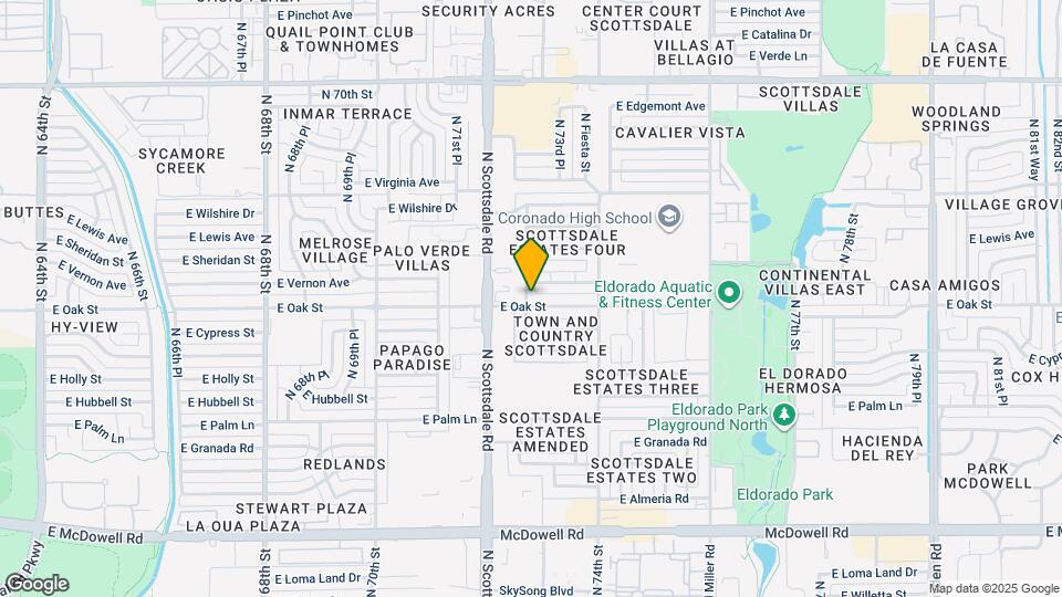 7240 E Oak St Map and Location Details