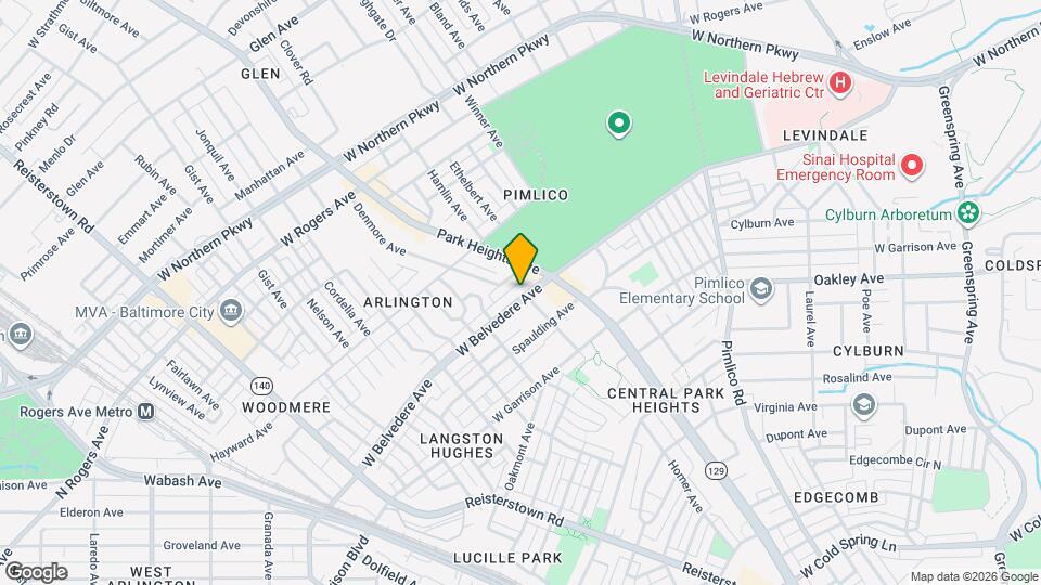 3216 W Belvedere Ave Map and Location Details