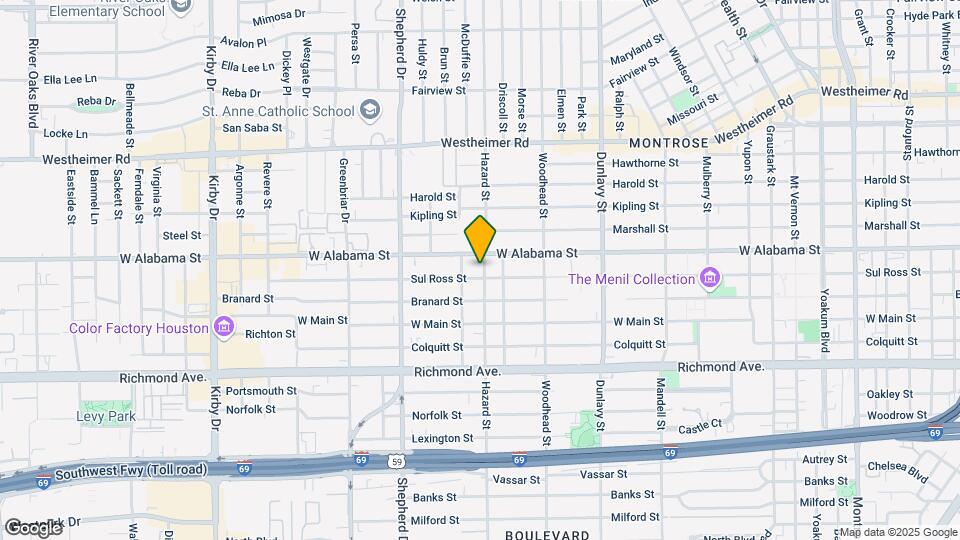 3818 Hazard St Map and Location Details