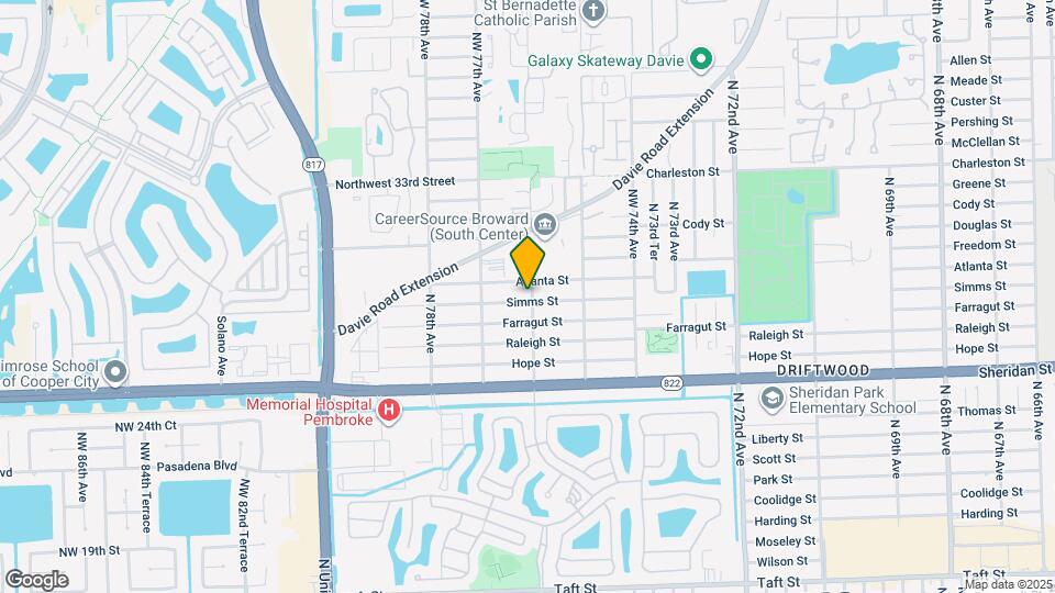 7601 Simms St Map and Location Details