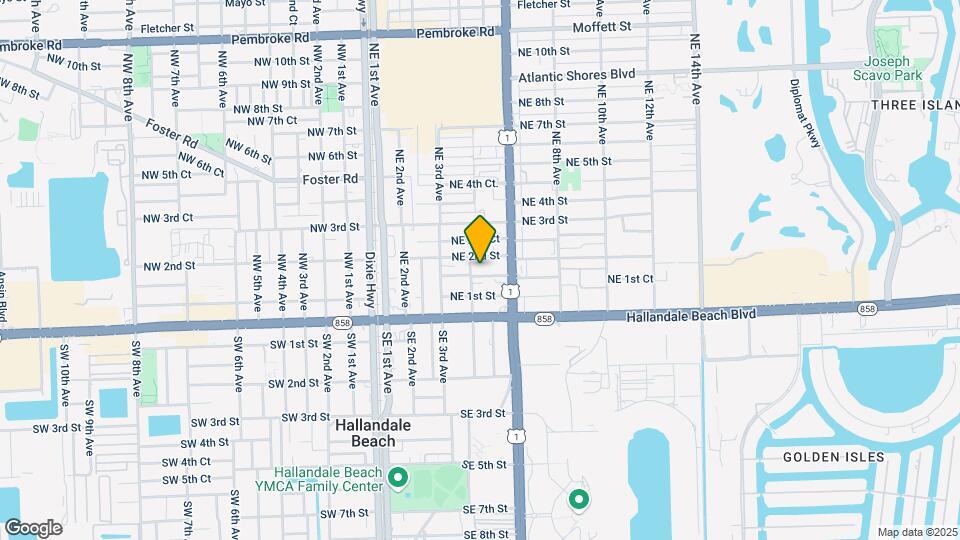 401 NE 1st Ct Map and Location Details