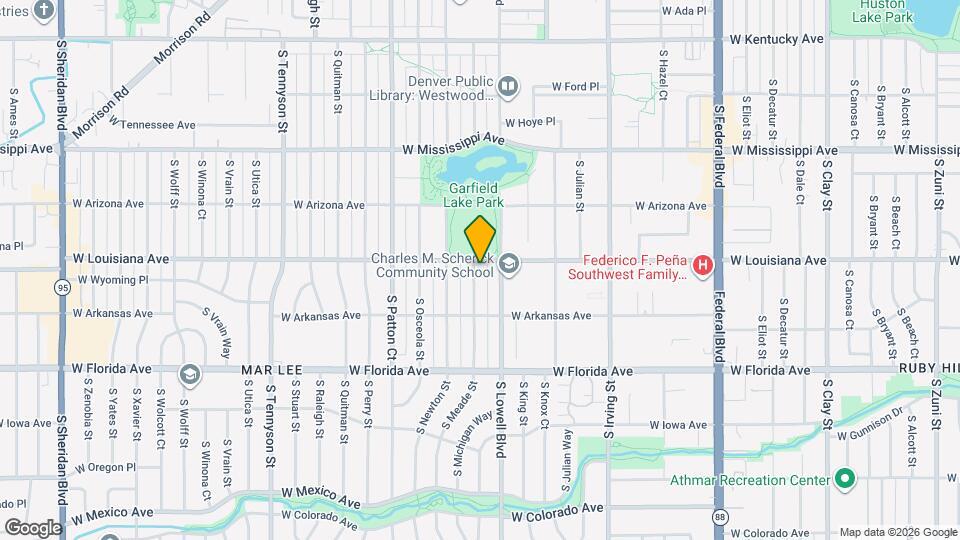 1314 S Meade St Map and Location Details