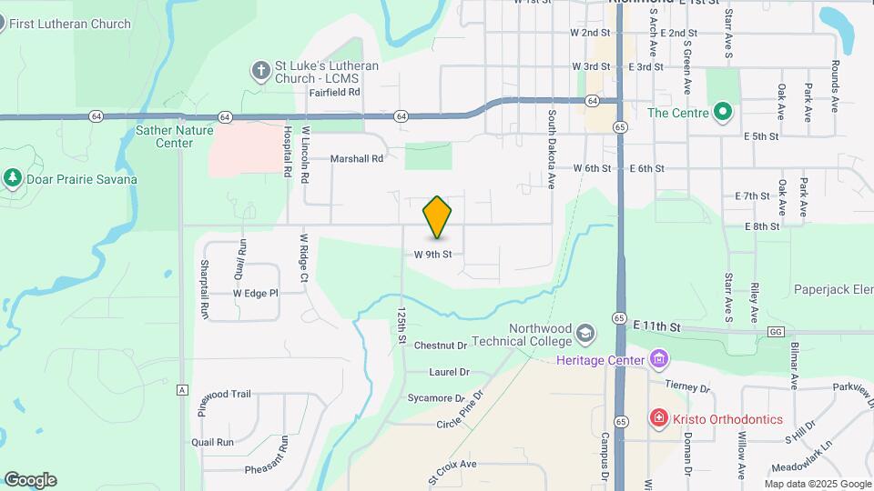 601 W 9th St Map and Location Details