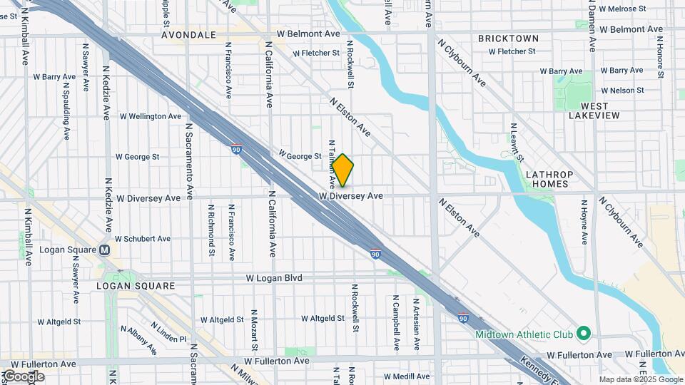 2602-2622 W Diversey Ave Map and Location Details