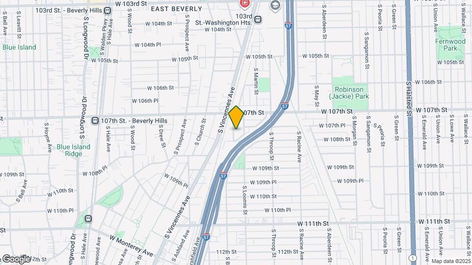 10741 S Glenroy Ave Map and Location Details