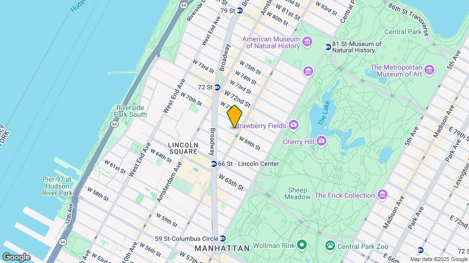 103 W 69th St Map and Location Details