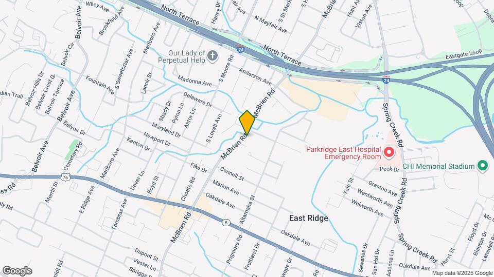 1110 McBrien Rd Map and Location Details