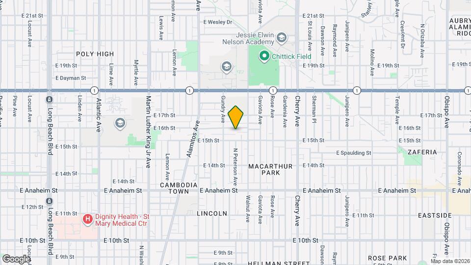 1444 E 16th St, Unit Unit E Map and Location Details