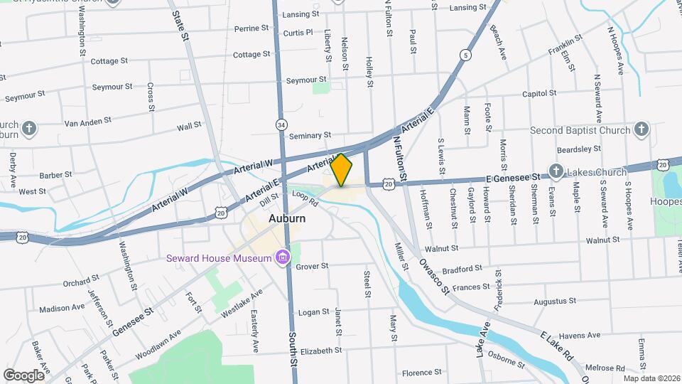 10 E Genesee St Map and Location Details
