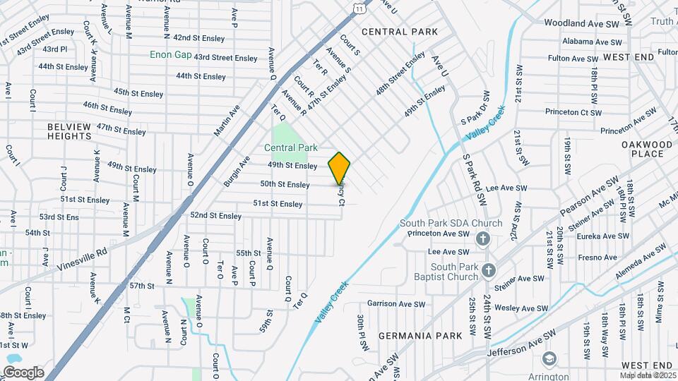 1775 50th St Ensley Map and Location Details