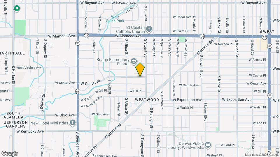4342 W Custer Pl Mapa y Detalles de la Ubicación