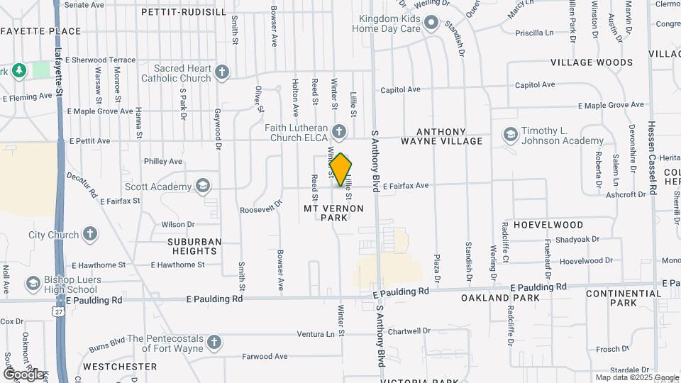 1612 E Fairfax Ave Map and Location Details