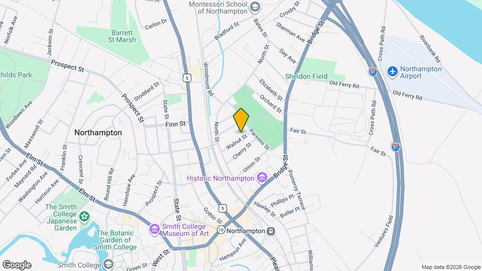 36 Walnut St, Unit Furnished 1 Bedroom Mapa y Detalles de la Ubicación