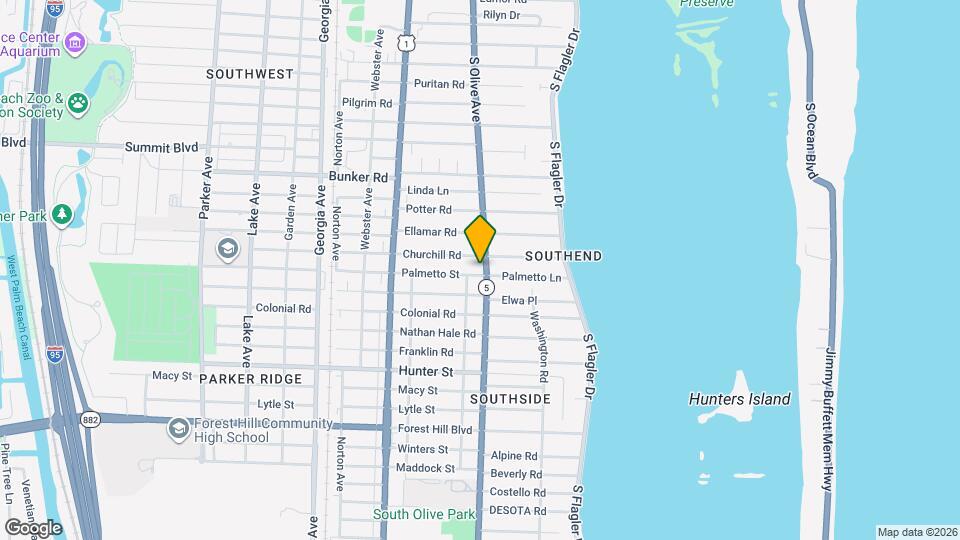 301 Palmetto St Map and Location Details