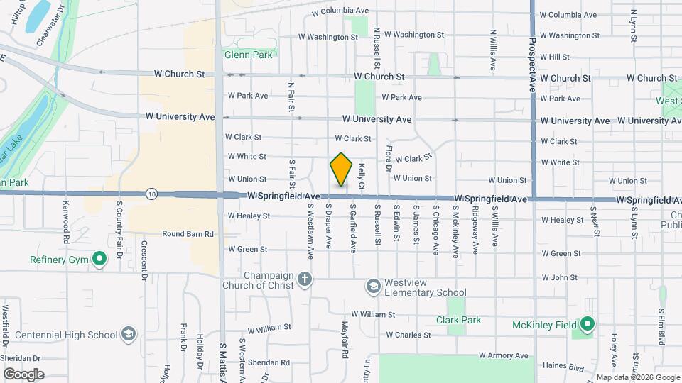1404 W Springfield Ave Map and Location Details