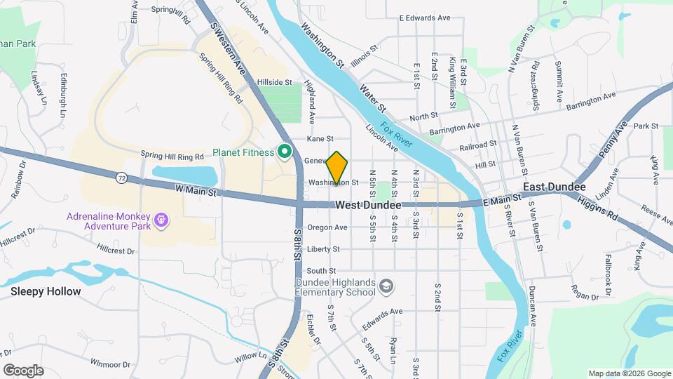 615 Washington St Map and Location Details