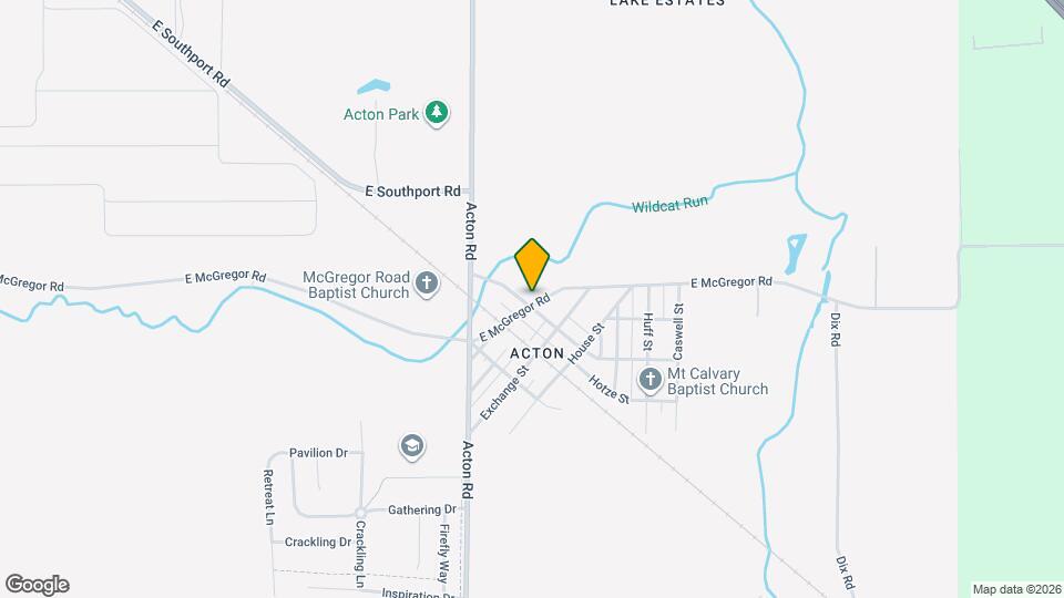 11120 E McGregor Rd Mapa y Detalles de la Ubicación