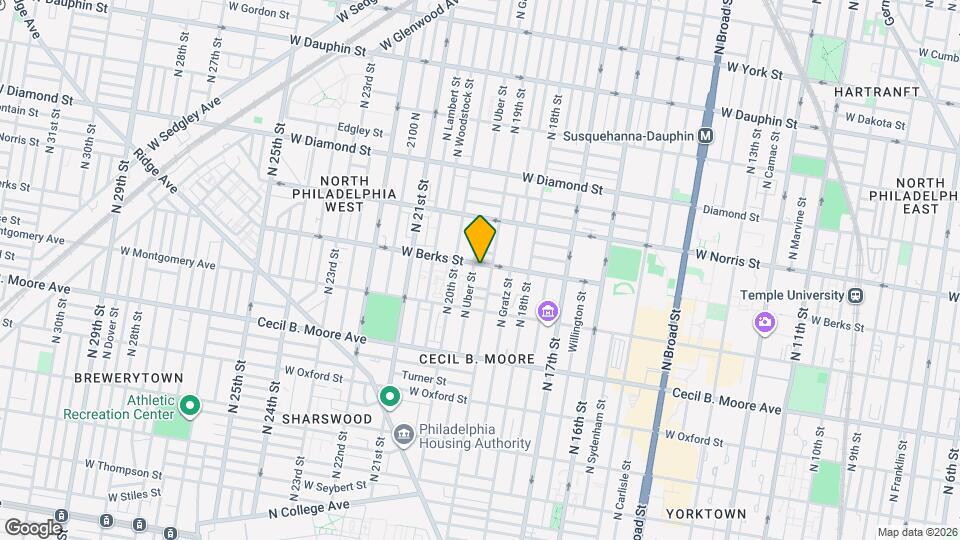 1914 W Berks St Map and Location Details