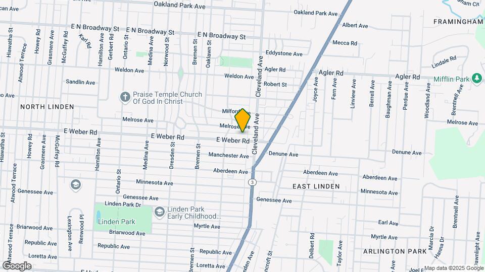 1706-1716 E Weber Rd Mapa y Detalles de la Ubicación