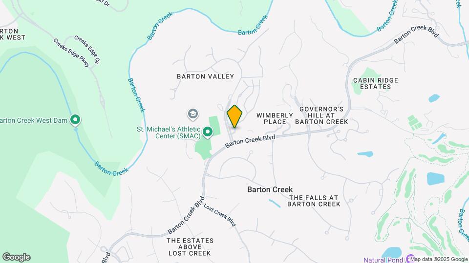 2716 Barton Creek Blvd Map and Location Details