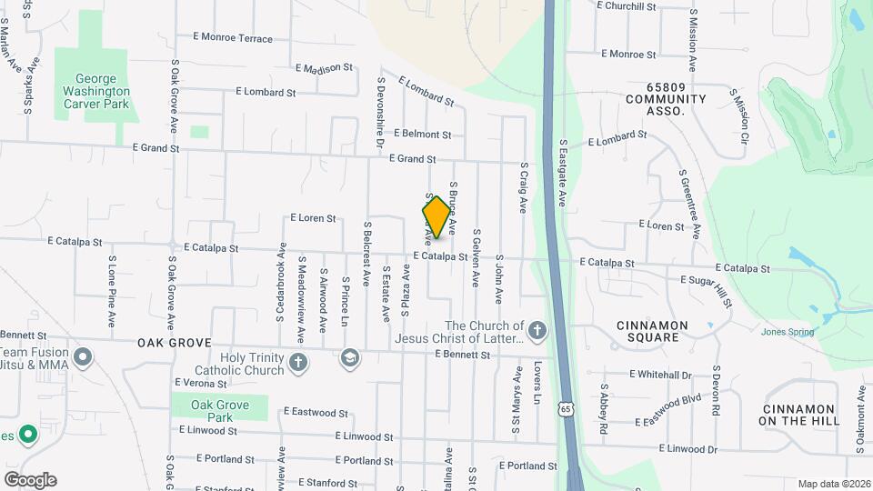 1152 S Paula Ave Map and Location Details