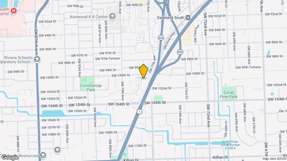 10093 SW 77th Ct Map and Location Details