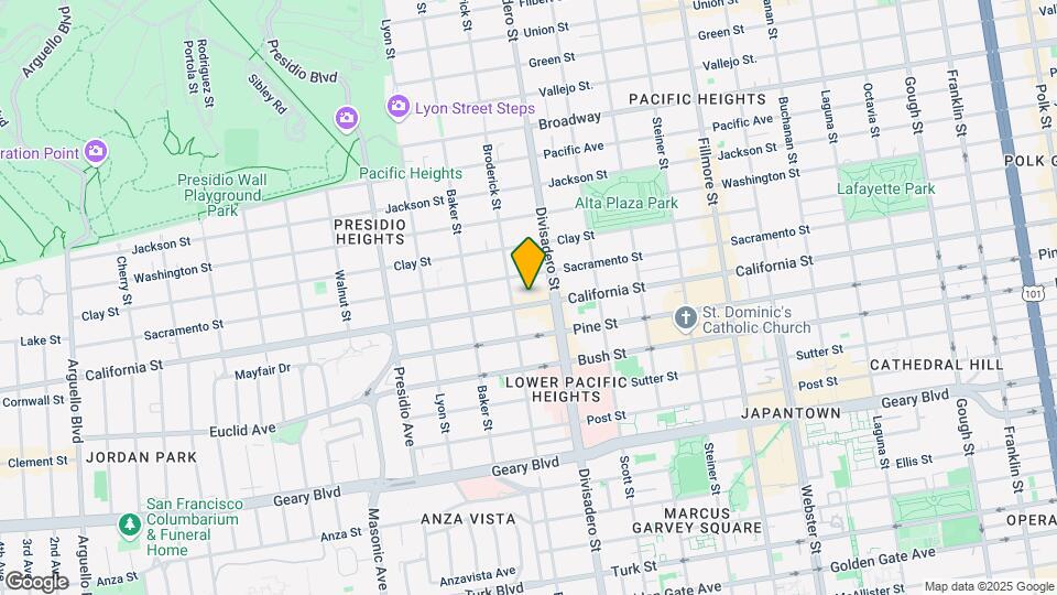 2852 California St Mapa y Detalles de la Ubicación